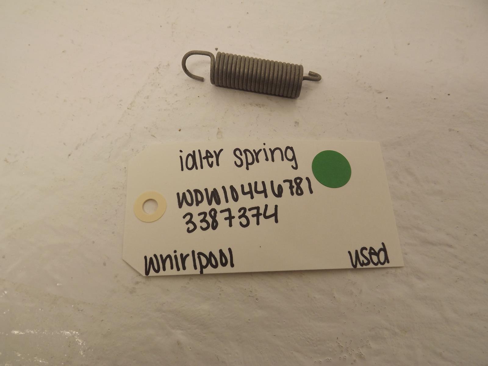 Whirlpool Dryer WPW10446781 3387374 Idler Spring Used Whirlpool Dryer WPW10446781 3387374 Idler Spring Used